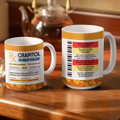 Funny Fukitol Rx Prescription - Personalized White Edge-to-Edge Mug