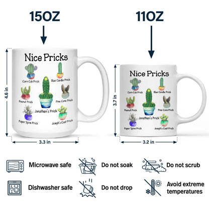 Funny Mug Nice Pricks - Personalized Mug