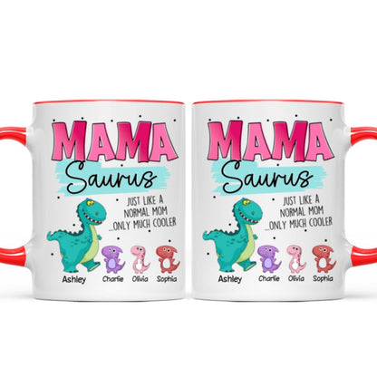 Grandmasaurus Mamasaurus Cute Dinosaurs Mother's Day Gift For Mom Grandma Personalized Mug