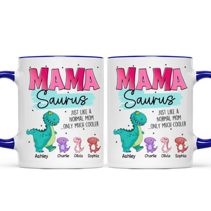 Grandmasaurus Mamasaurus Cute Dinosaurs Mother's Day Gift For Mom Grandma Personalized Mug