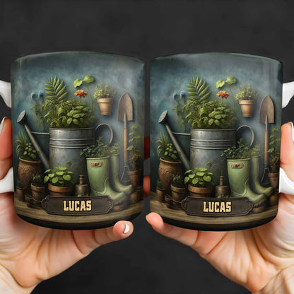 Immerse Yourself In The Beauty Of Nature, Plants And Gardening Essentials - Personalized Custom Coffee Mug - GAR031_MG