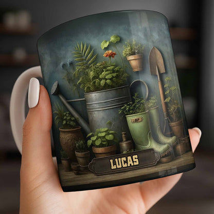 Immerse Yourself In The Beauty Of Nature, Plants And Gardening Essentials - Personalized Custom Coffee Mug - GAR031_MG