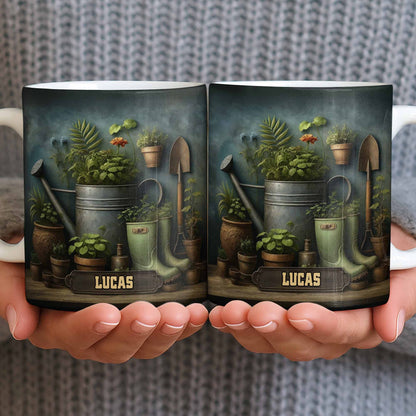 Immerse Yourself In The Beauty Of Nature, Plants And Gardening Essentials - Personalized Custom Coffee Mug - GAR031_MG