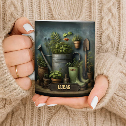 Immerse Yourself In The Beauty Of Nature, Plants And Gardening Essentials - Personalized Custom Coffee Mug - GAR031_MG
