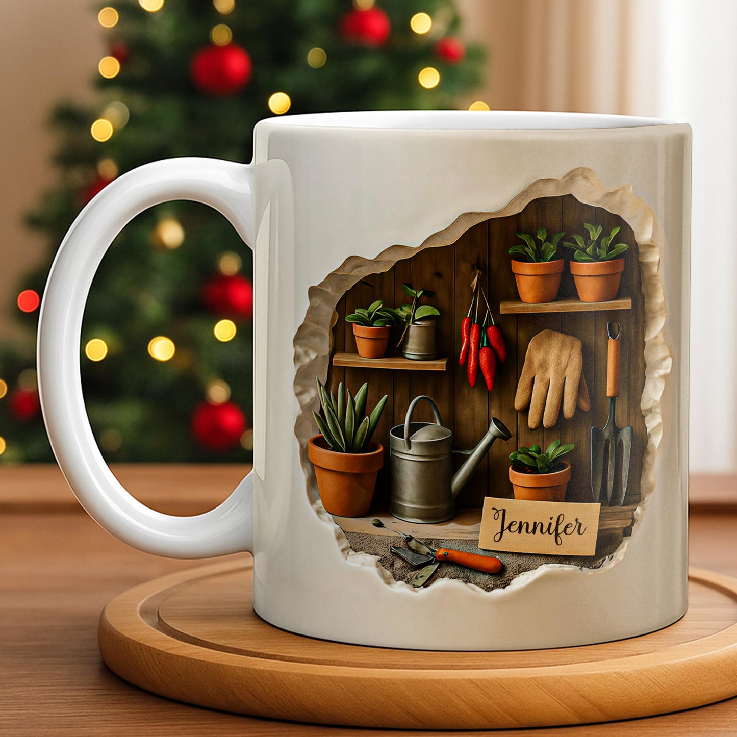 Essential Gardening Tools And Plants Design - Personalized Custom Coffee Mug - GARD029_MG