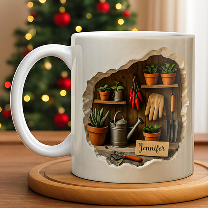 Essential Gardening Tools And Plants Design - Personalized Custom Coffee Mug - GARD029_MG