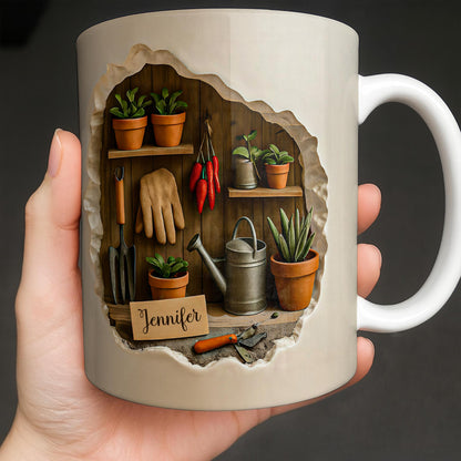 Essential Gardening Tools And Plants Design - Personalized Custom Coffee Mug - GARD029_MG
