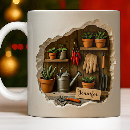 Essential Gardening Tools And Plants Design - Personalized Custom Coffee Mug - GARD029_MG