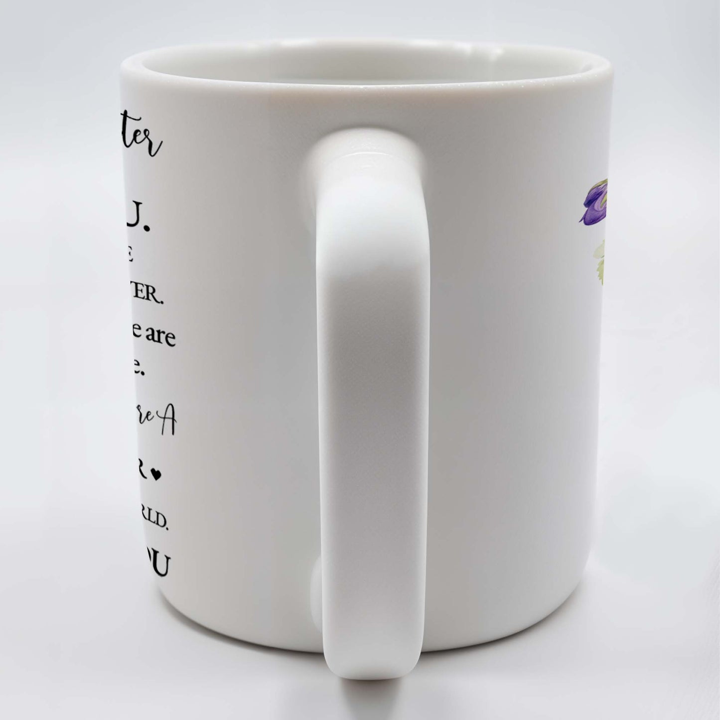 Granddaughter Love And Connection Forever Violets Design - Personalized Custom Coffee Mug - GDT028_MG