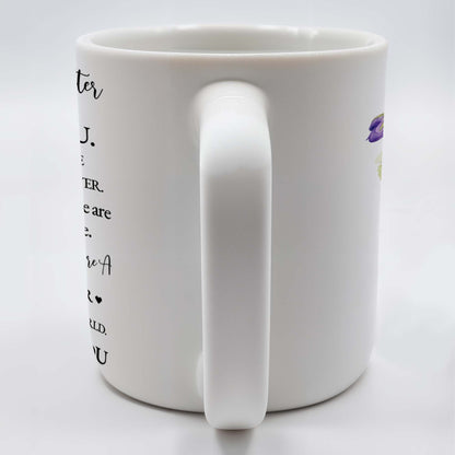 Granddaughter Love And Connection Forever Violets Design - Personalized Custom Coffee Mug - GDT028_MG