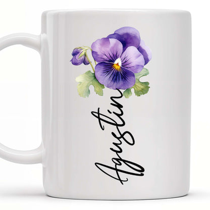 Granddaughter Strength And Wisdom Inspirational Quote With Flowers And Butterflies - Personalized Custom Coffee Mug - GDT060_MG