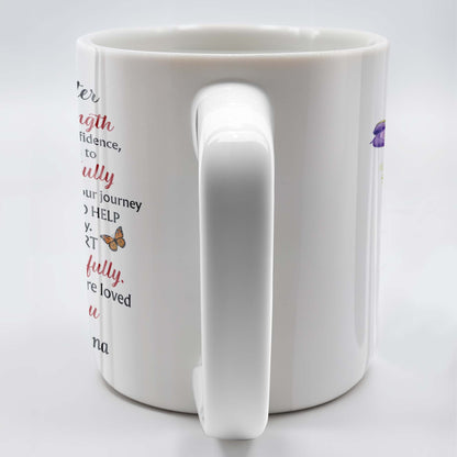 Granddaughter Strength And Wisdom Inspirational Quote With Flowers And Butterflies - Personalized Custom Coffee Mug - GDT060_MG