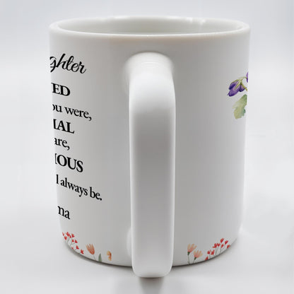 Special Love Message For Granddaughter With Beautiful Flowers - Personalized Custom Coffee Mug - GDT087_MG