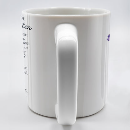 Granddaughter Spirit Shine Bravery Strength Love Pansy Flower Mug - Personalized Custom Coffee Mug - GDT102_MG