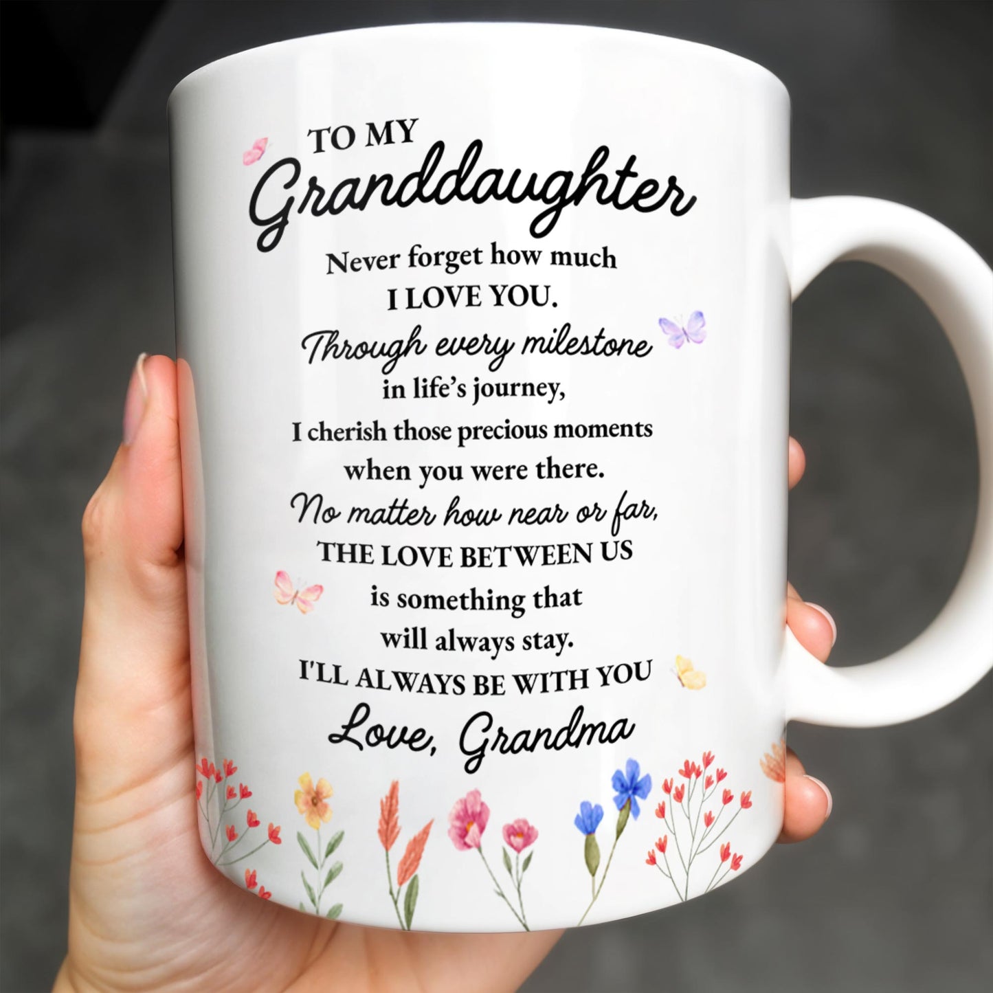 Gift Of Life And Love Between Grandma And Granddaughter - Personalized Custom Coffee Mug - GDT121_MG