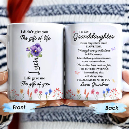 Gift Of Life And Love Between Grandma And Granddaughter - Personalized Custom Coffee Mug - GDT121_MG