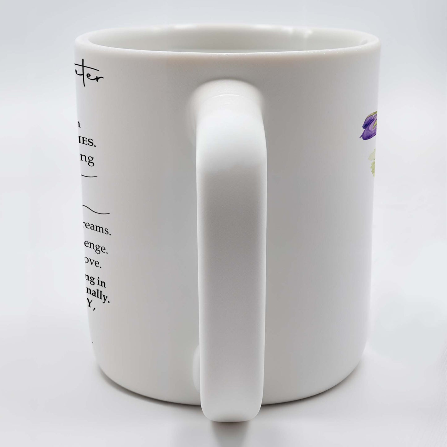 To My Granddaughter, Learn and Love, Pansy Flowers - Personalized Custom Coffee Mug - GDT134_MG