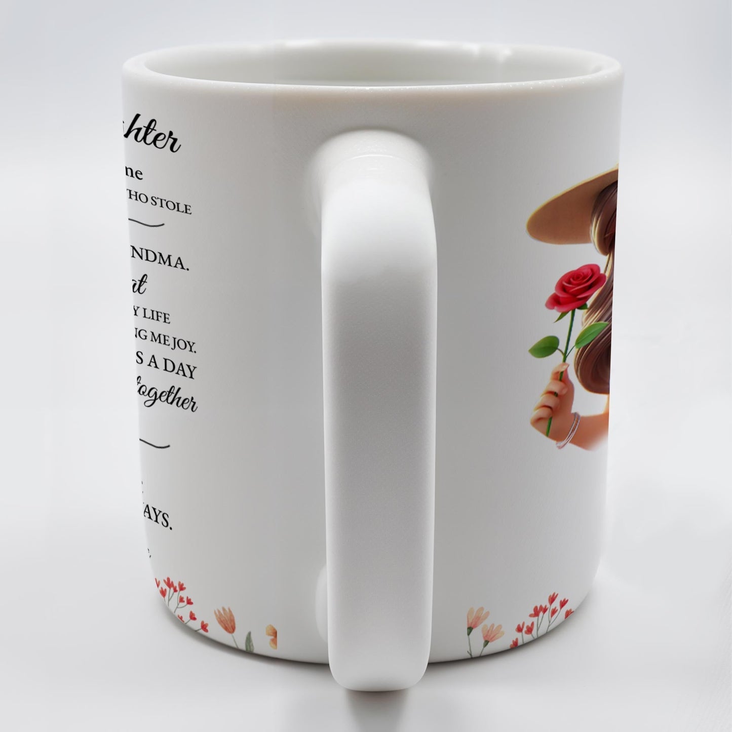 Keep Me In Your Heart Forever And Always Rose Girl Mug - Personalized Custom Coffee Mug - GDT185_MG