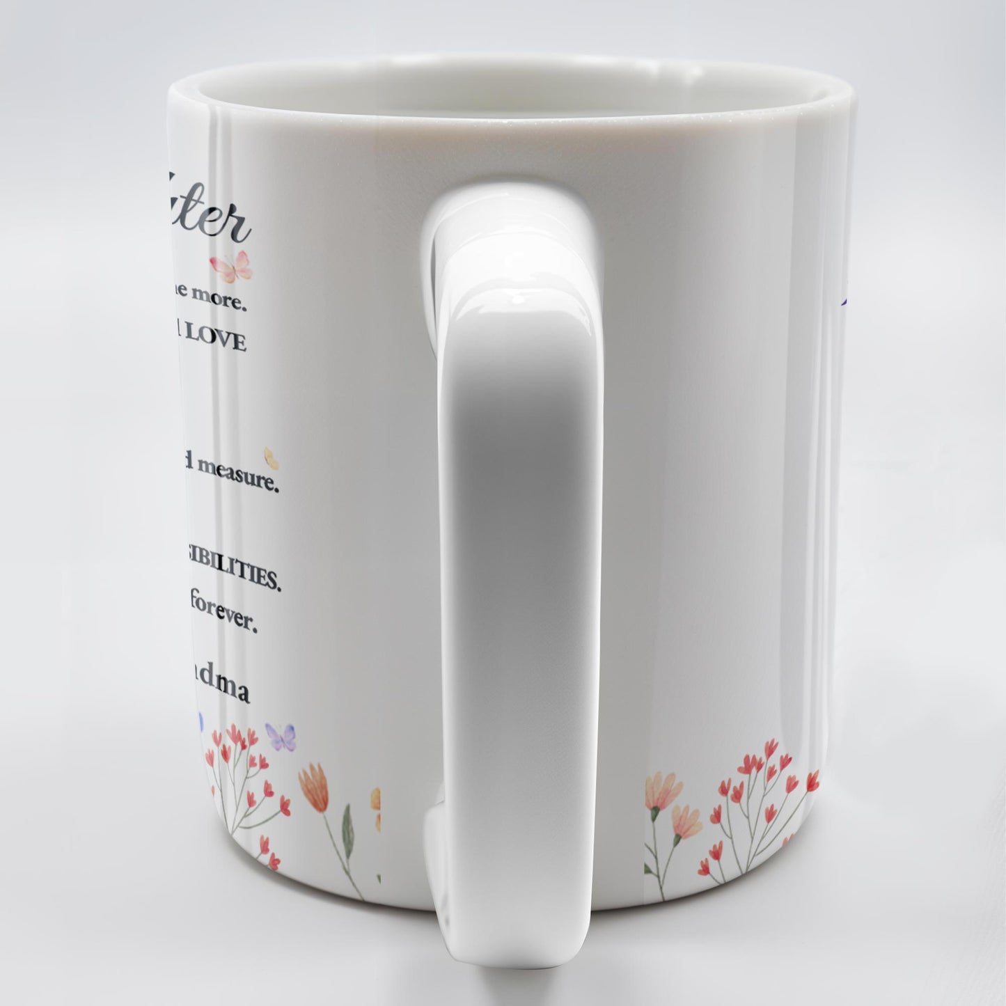 Granddaughter Pansy Flower Wildflower Love Message - Personalized Custom Coffee Mug - GDT191_MG