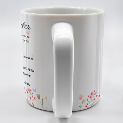 Granddaughter Pansy Flower Wildflower Love Message - Personalized Custom Coffee Mug - GDT191_MG