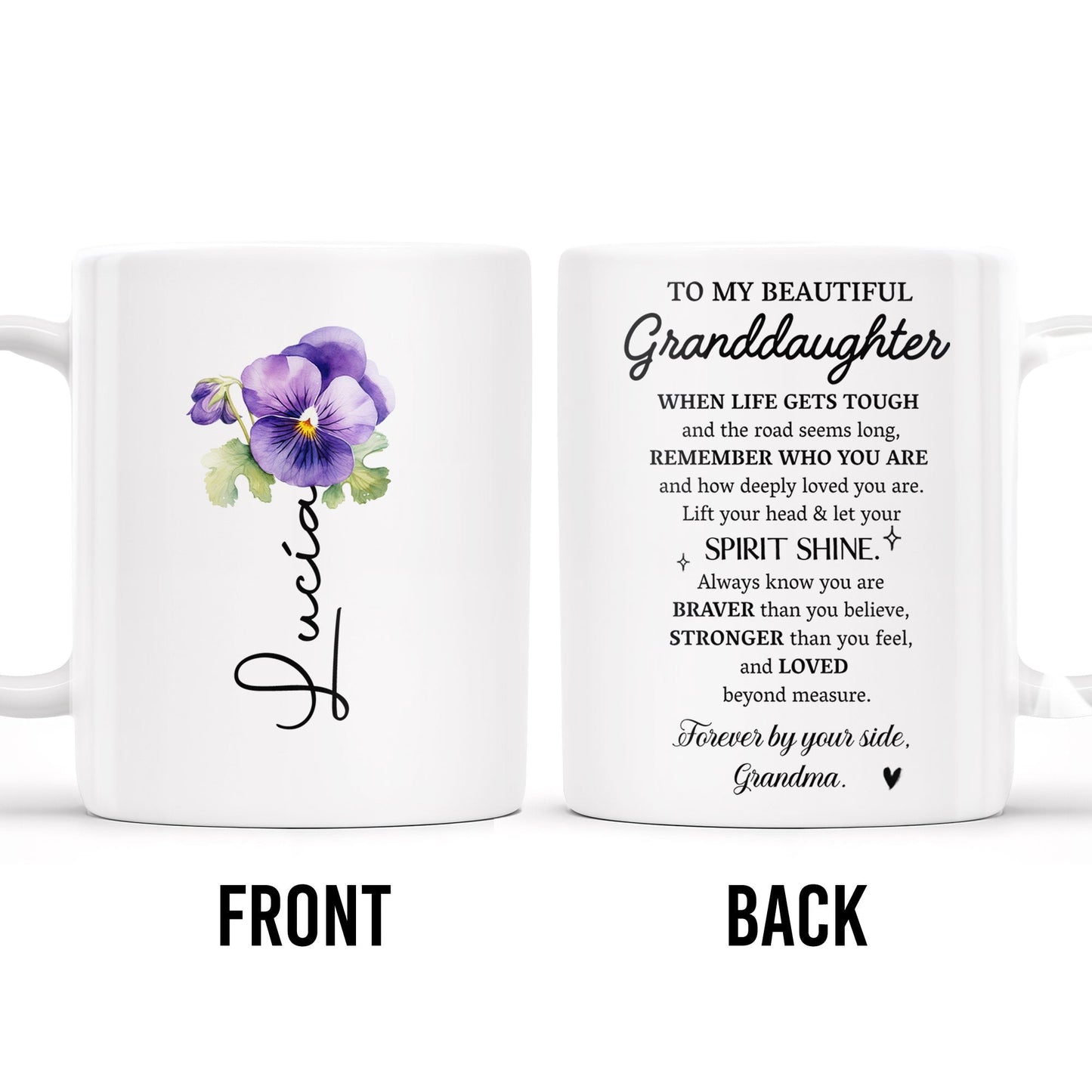 Forever By Your Side, When Life Gets Tough Mug - Personalized Custom Coffee Mug - GDT209_MG