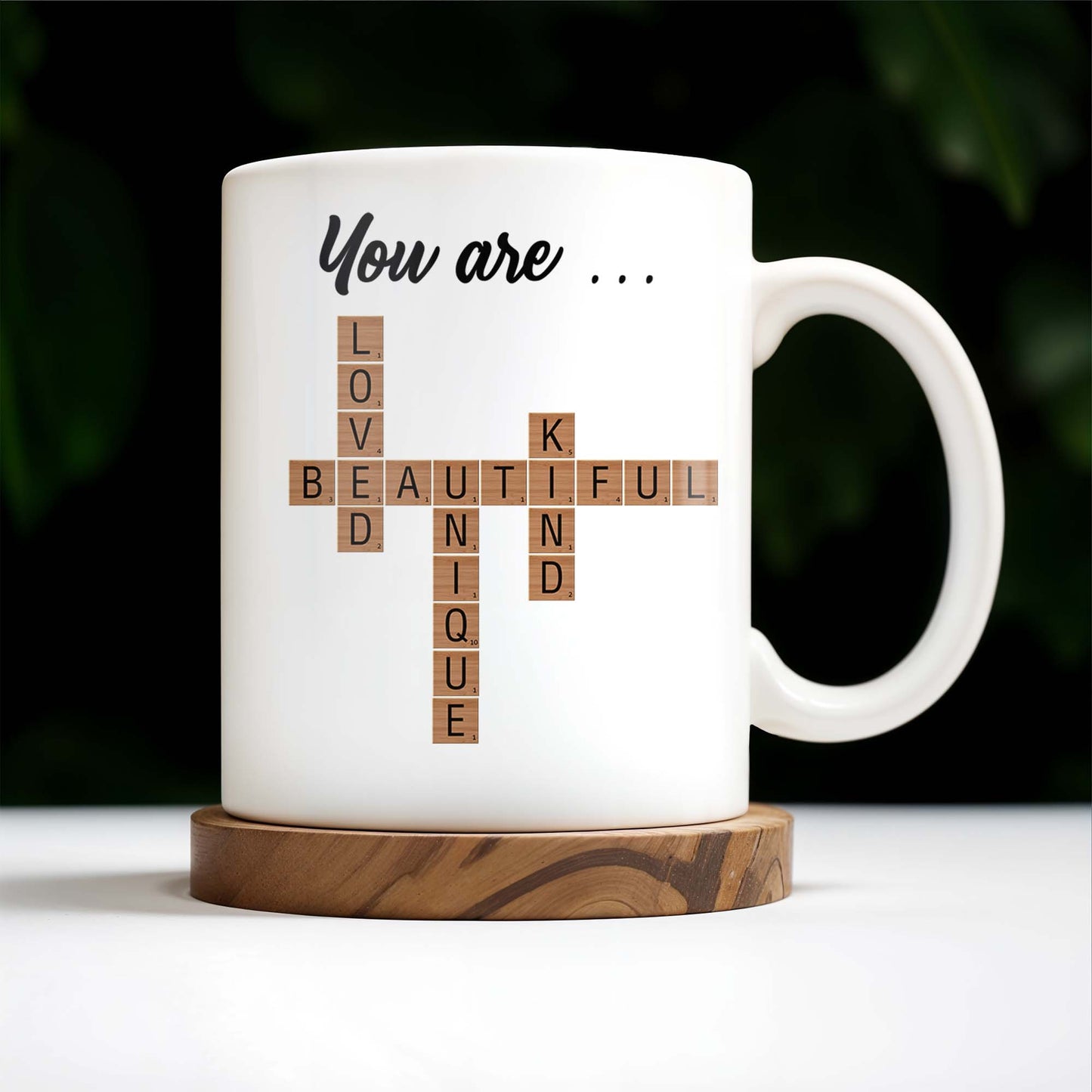 You Are Loved Beautiful Kind Unique With Flowers Design - Personalized Custom Coffee Mug - GDT213_MG