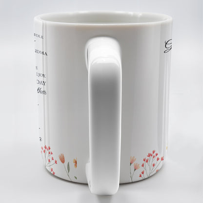 To My Great Granddaughter, Once Upon A Time, Flowers and Hearts - Personalized Custom Coffee Mug - GDT243_MG