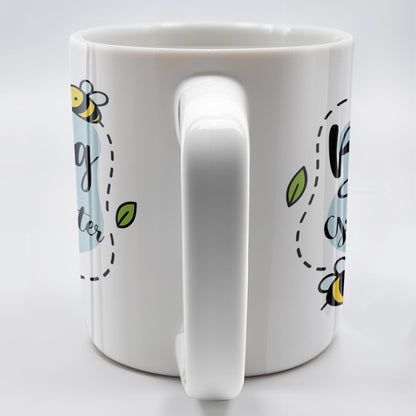 Thanks for Bee-ing an Amazing Granddaughter, Bees and Flowers - Personalized Custom Coffee Mug - GDT310_MG