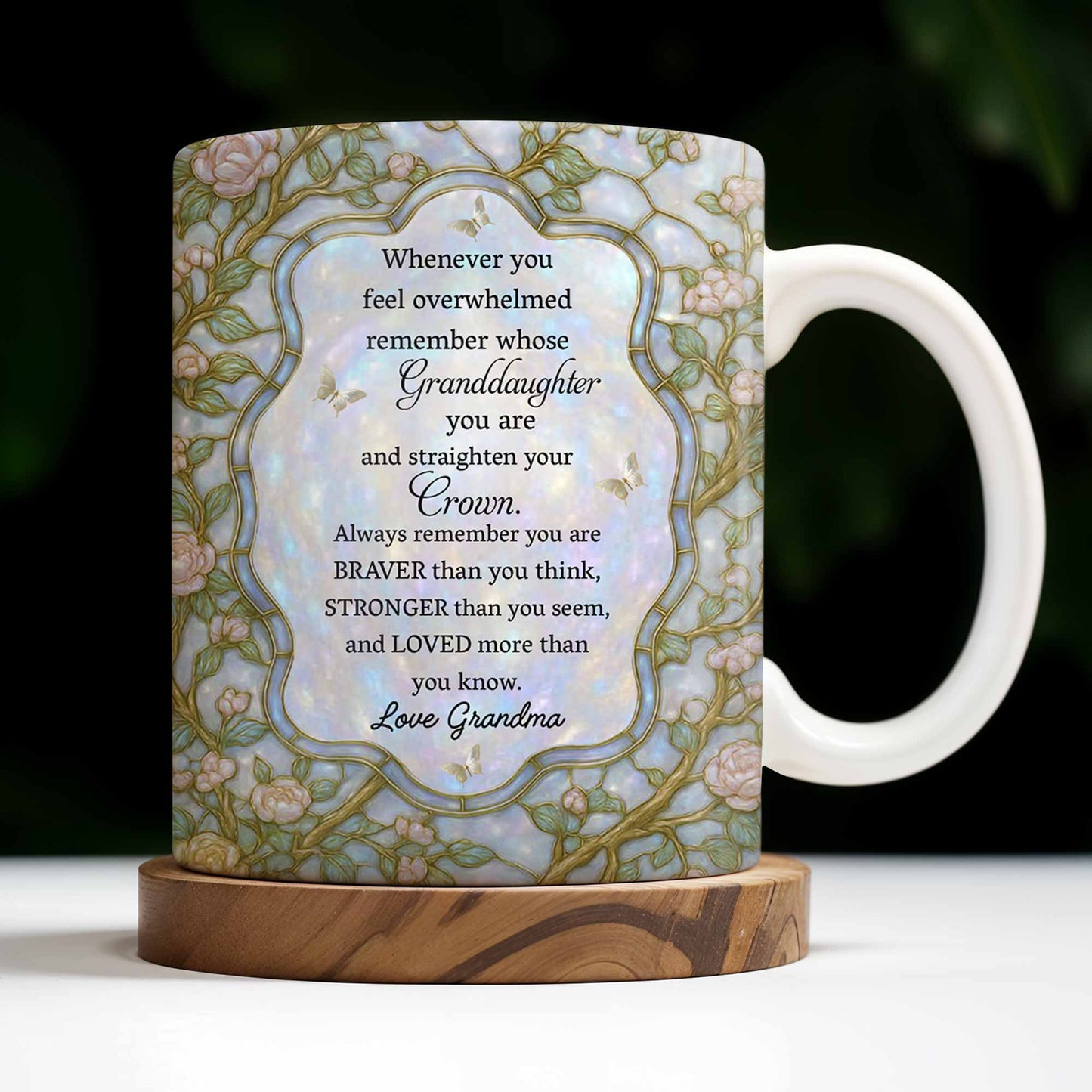 To My Granddaughter, Remember Your Strength And Love - Personalized Custom Coffee Mug - GDT378_MG
