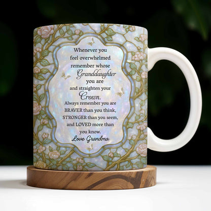 To My Granddaughter, Remember Your Strength And Love - Personalized Custom Coffee Mug - GDT378_MG