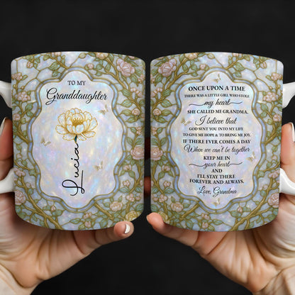 To My Granddaughter, Once Upon A Time, Love Grandma - Personalized Custom Coffee Mug - GDT379_MG