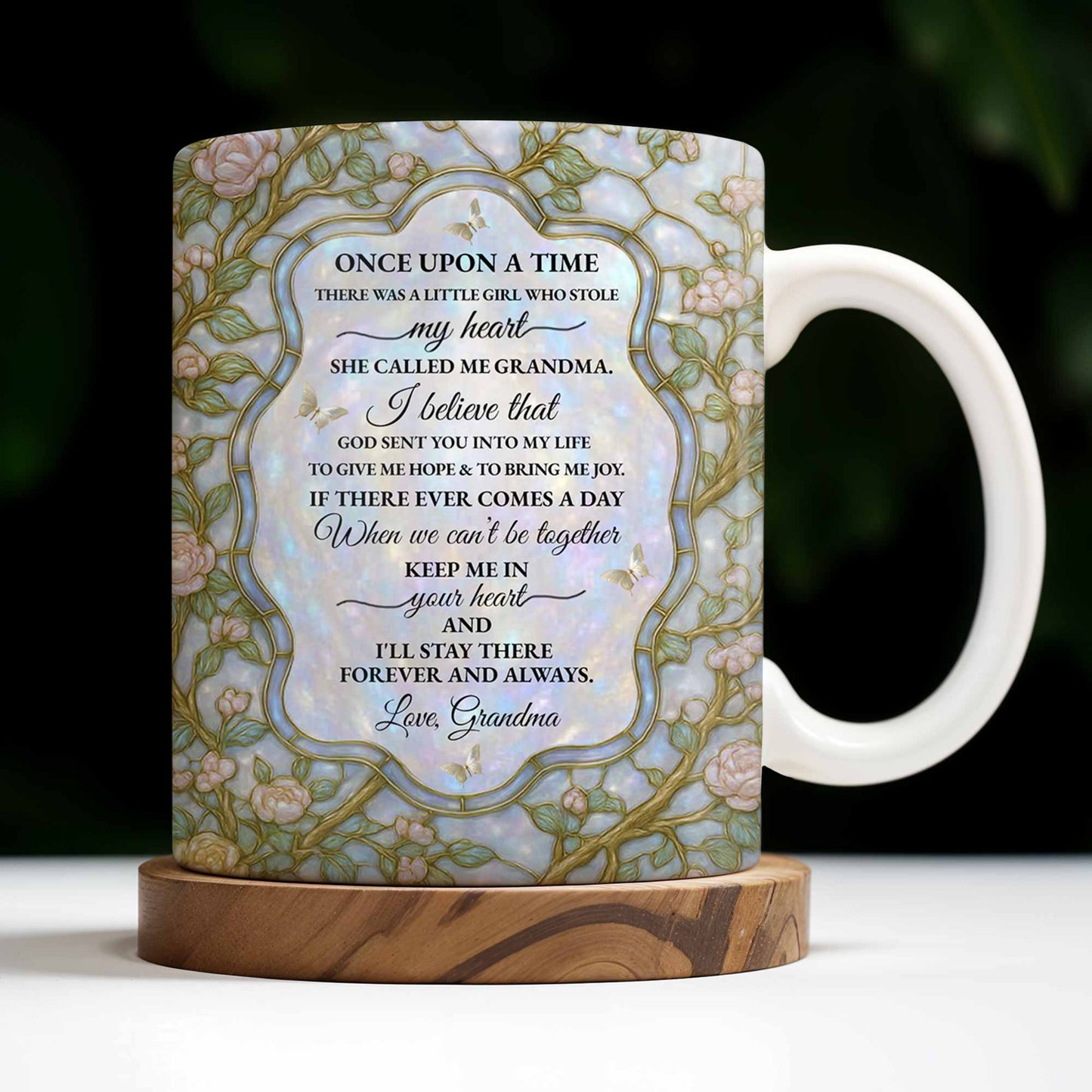 To My Granddaughter, Once Upon A Time, Love Grandma - Personalized Custom Coffee Mug - GDT379_MG