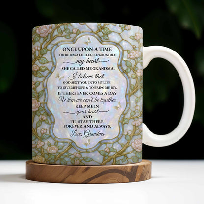 To My Granddaughter, Once Upon A Time, Love Grandma - Personalized Custom Coffee Mug - GDT379_MG