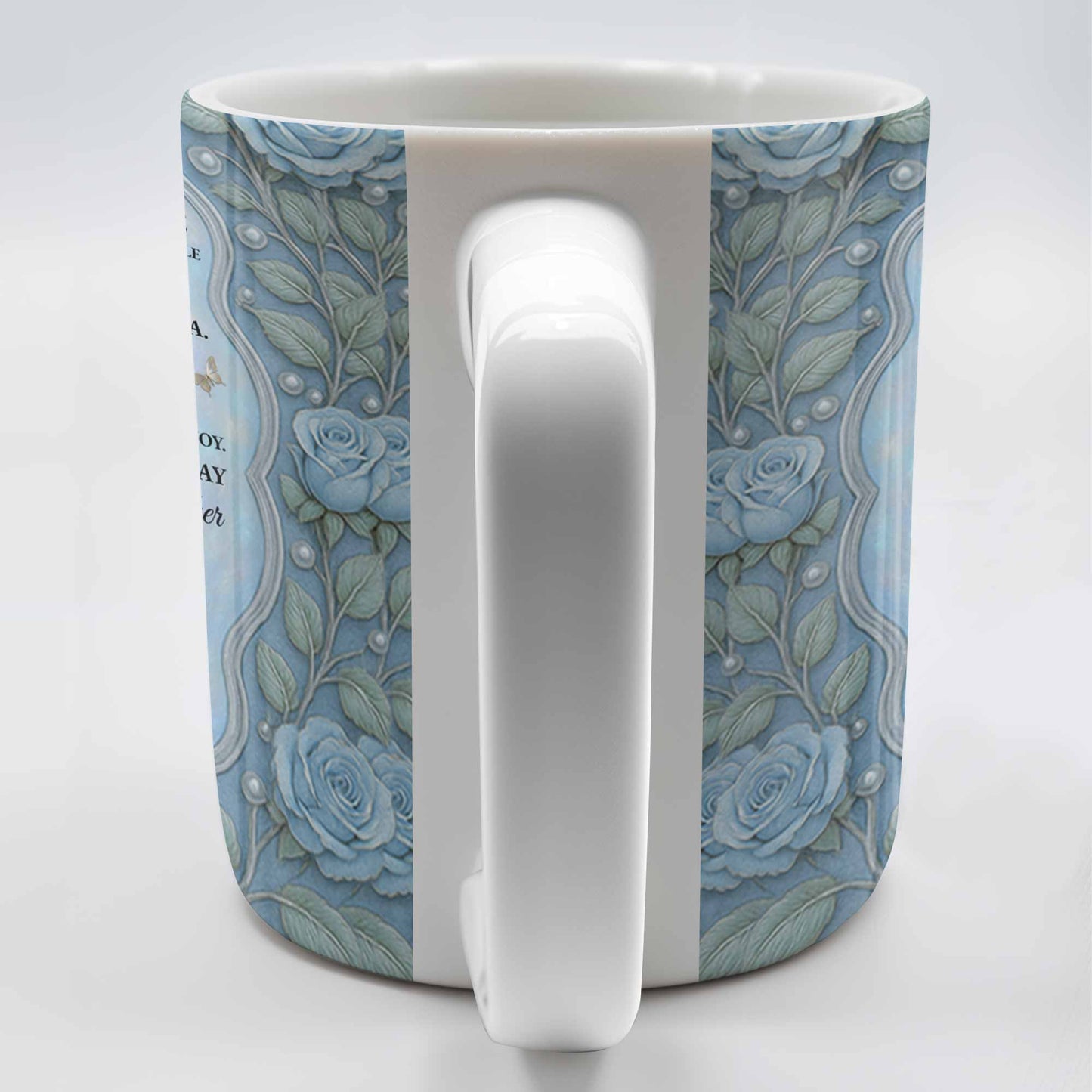 To My Granddaughter, Once Upon A Time, Roses And Butterflies - Personalized Custom Coffee Mug - GDT403_MG