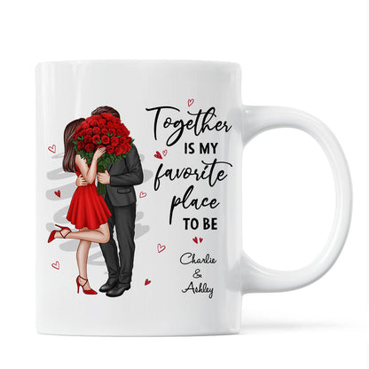 Together Is My Favorite Place To Be Couple Valentine's Gift For Him For Her Personalized Mug