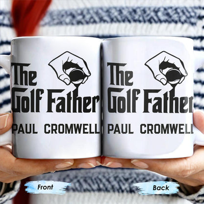 The Golf Father, Hand Holding Golf Ball - Personalized Custom Coffee Mug - GOLF001_MG