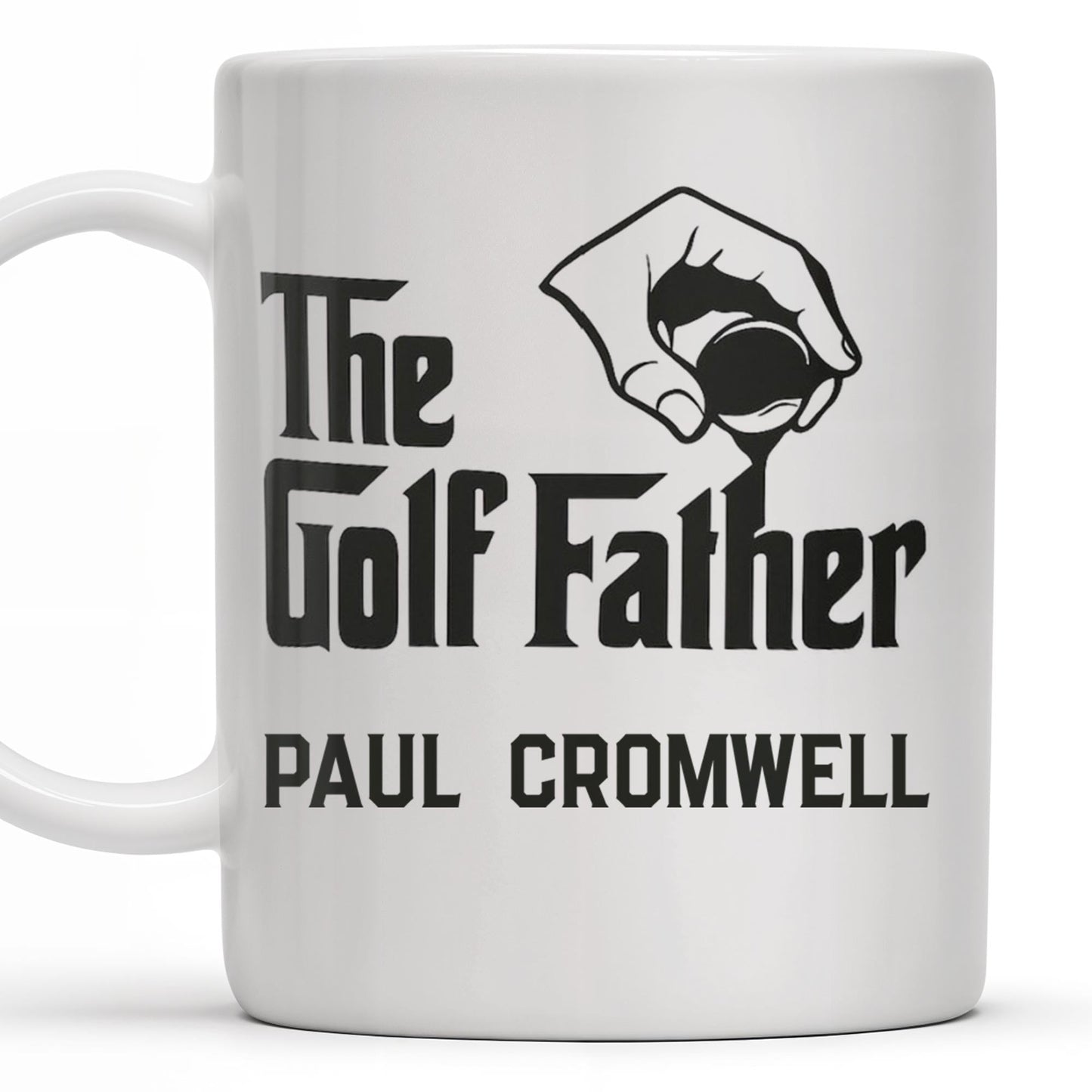 The Golf Father, Hand Holding Golf Ball - Personalized Custom Coffee Mug - GOLF001_MG