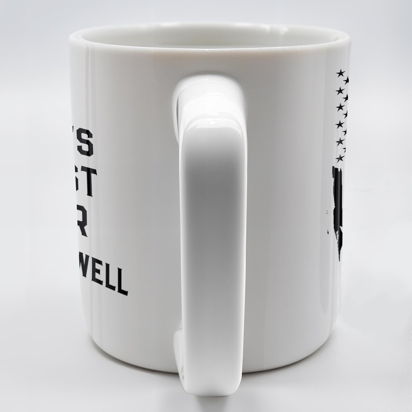 World's Okayest Golfer, Golf Flag and Distressed American Flag - Personalized Custom Coffee Mug - GOLF002_MG