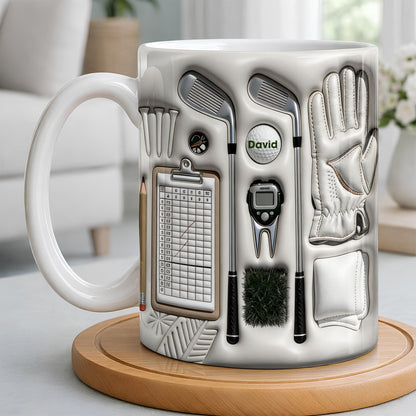 Golf Essentials For Every Golfer - Personalized Custom Coffee Mug - GOLF011_MG