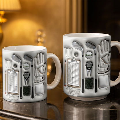 Golf Essentials For Every Golfer - Personalized Custom Coffee Mug - GOLF011_MG