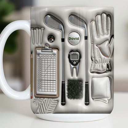 Golf Essentials For Every Golfer - Personalized Custom Coffee Mug - GOLF011_MG