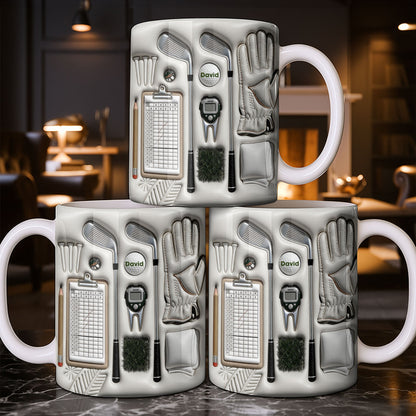 Golf Essentials For Every Golfer - Personalized Custom Coffee Mug - GOLF011_MG