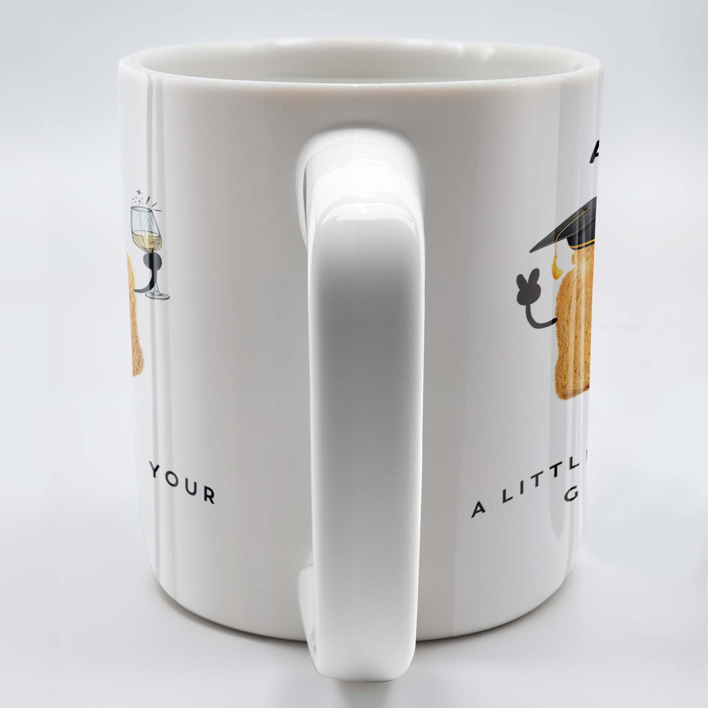 A Little Toast To Your Graduation Toast With Mortarboard - Personalized Custom Coffee Mug - GRAD002_MG