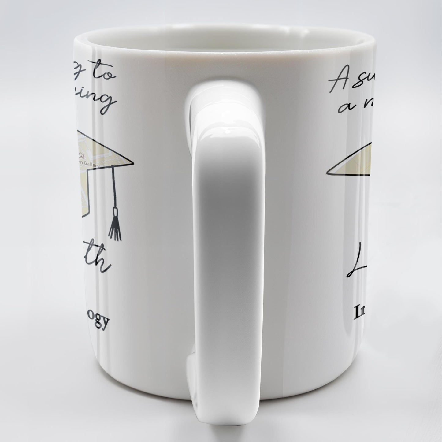 A Sweet Ending To A New Beginning, Graduation Cap And Diploma - Personalized Custom Coffee Mug - GRAD010_MG