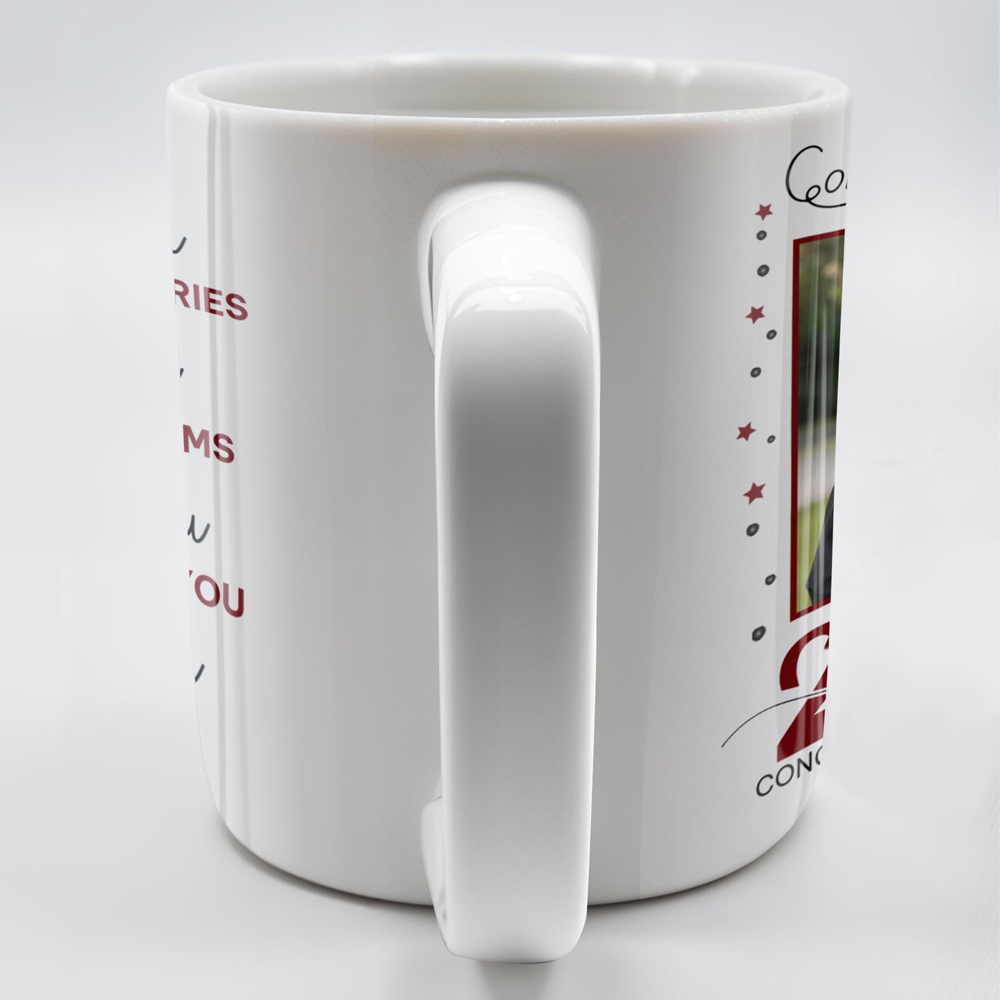 Behind You All Your Memories, Graduation Cap And Diploma - Personalized Custom Coffee Mug - GRAD015_MG