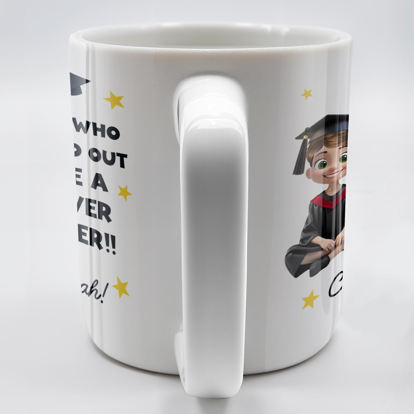 Look Who Turned Out To Be A Clever F*cker, Graduation Cap and Stars - Personalized Custom Coffee Mug - GRAD027_MG