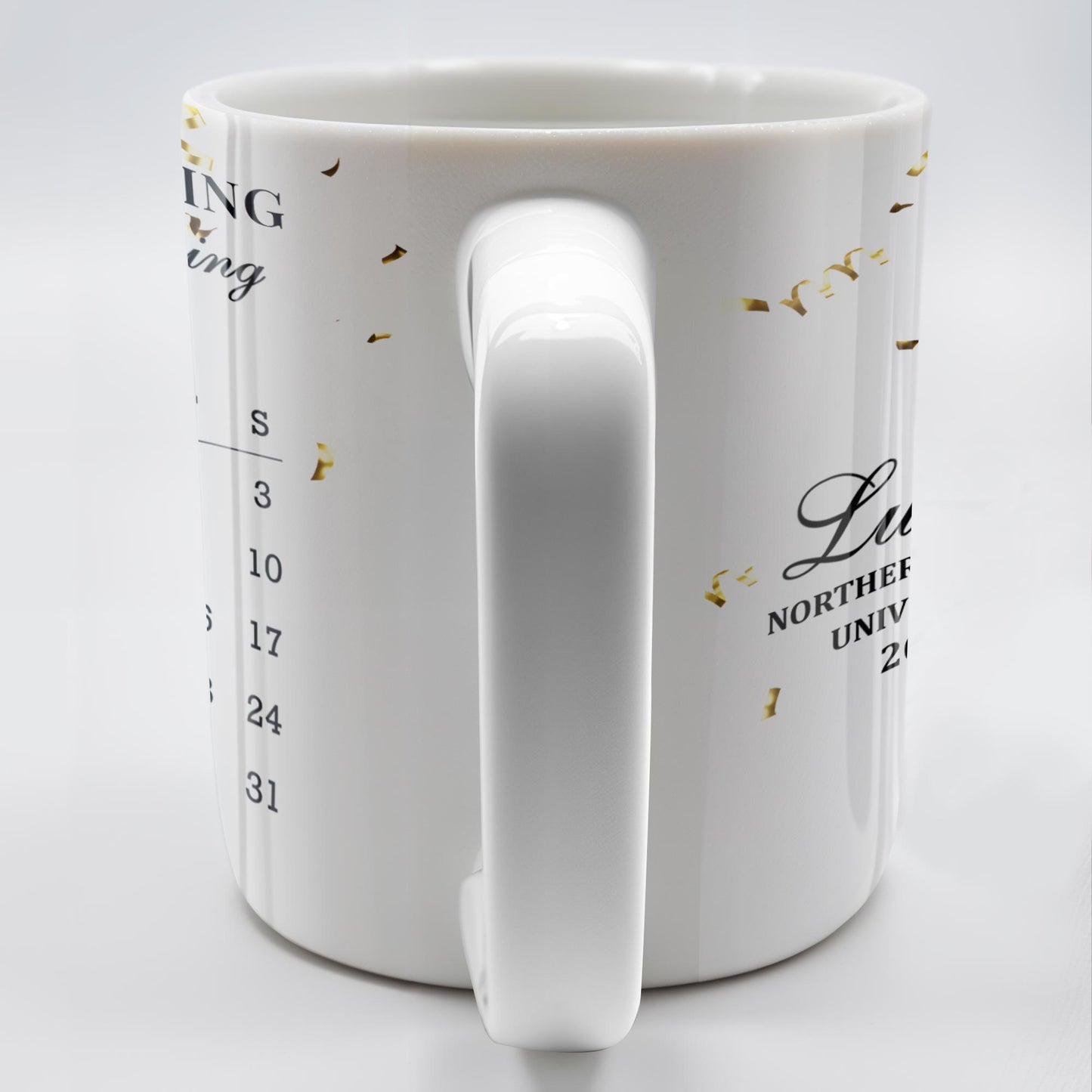 A Sweet Ending To A New Beginning, Graduate And Calendar - Personalized Custom Coffee Mug - GRAD028_MG
