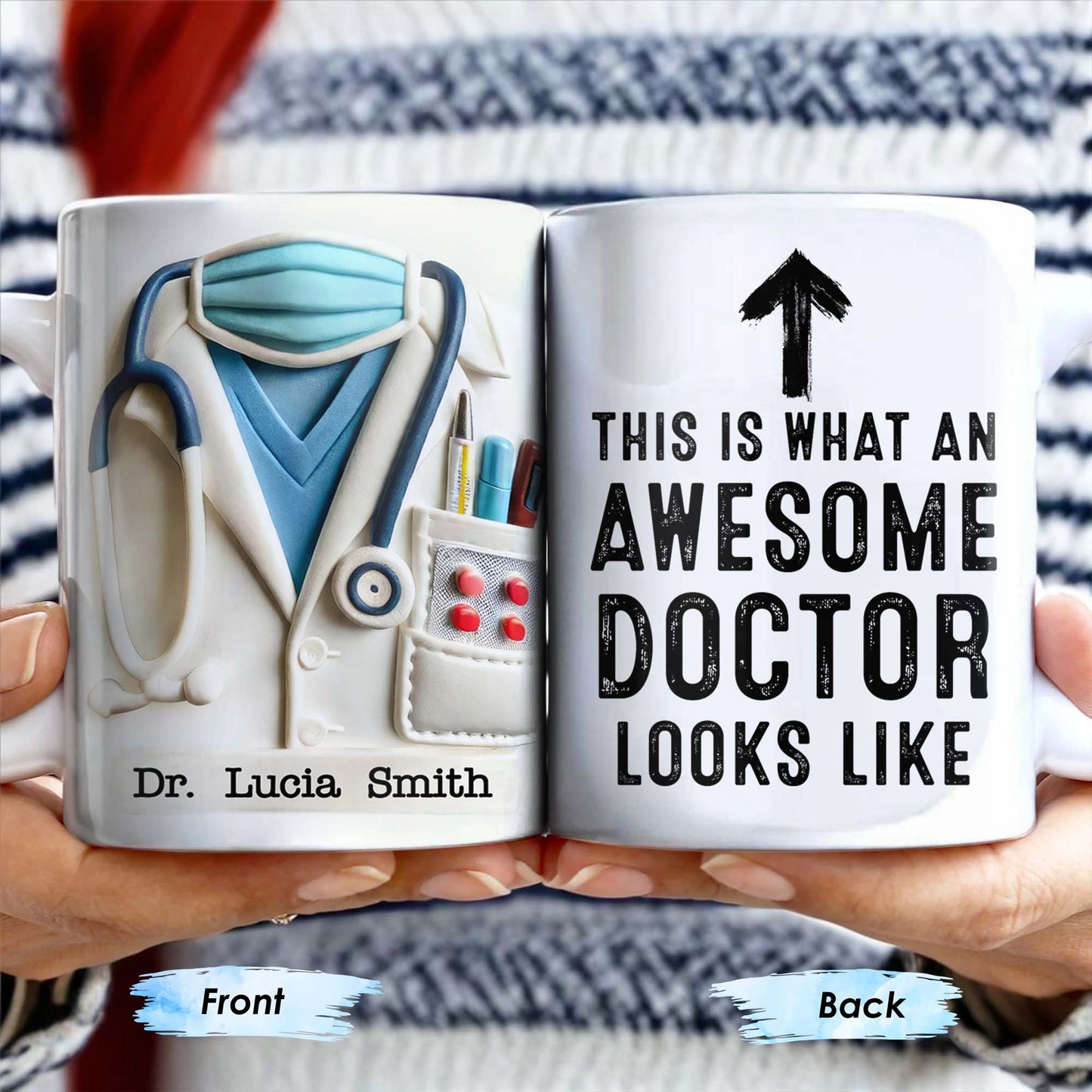This Is What An Awesome Doctor Looks Like, Arrow and Text - Personalized Custom Coffee Mug - GRAD278_MG