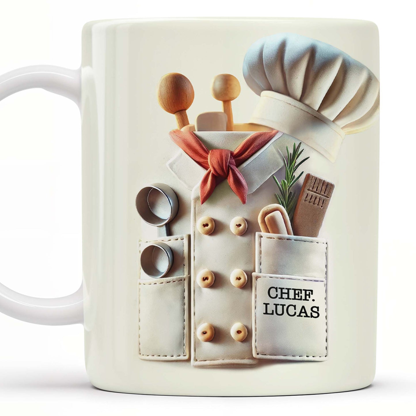 Celebrate Your Passion For Culinary Arts With Cooking Utensils And Chef's Hat - Personalized Custom Coffee Mug - GRAD281_MG