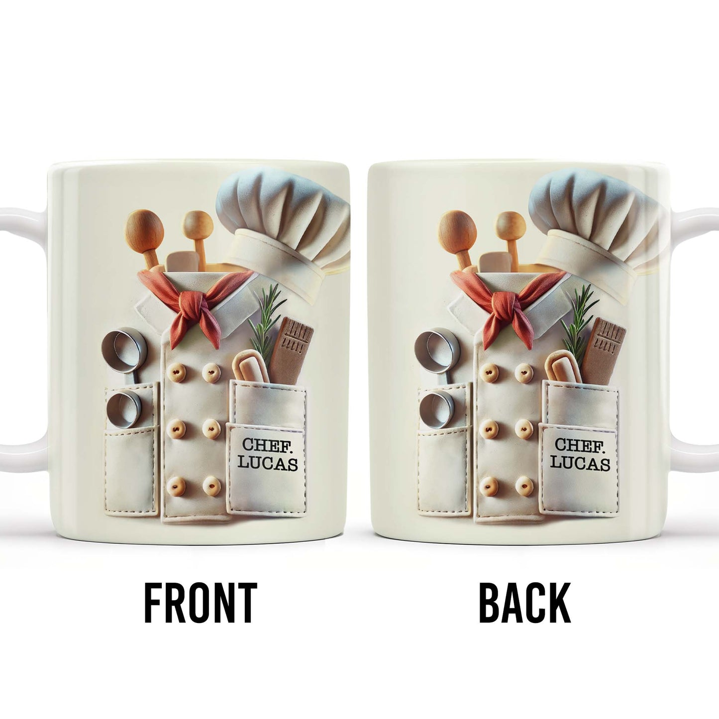 Celebrate Your Passion For Culinary Arts With Cooking Utensils And Chef's Hat - Personalized Custom Coffee Mug - GRAD281_MG